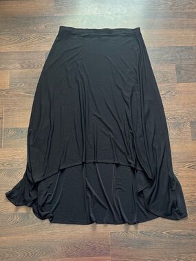Chico’s High Low Maxi Skirt Black 1